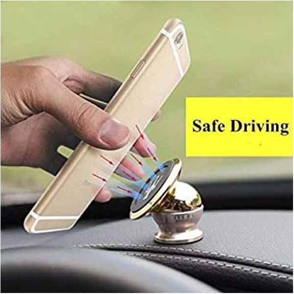 Magnetic Car Mobile Holder for Dashboard and Windshield - Golden Color